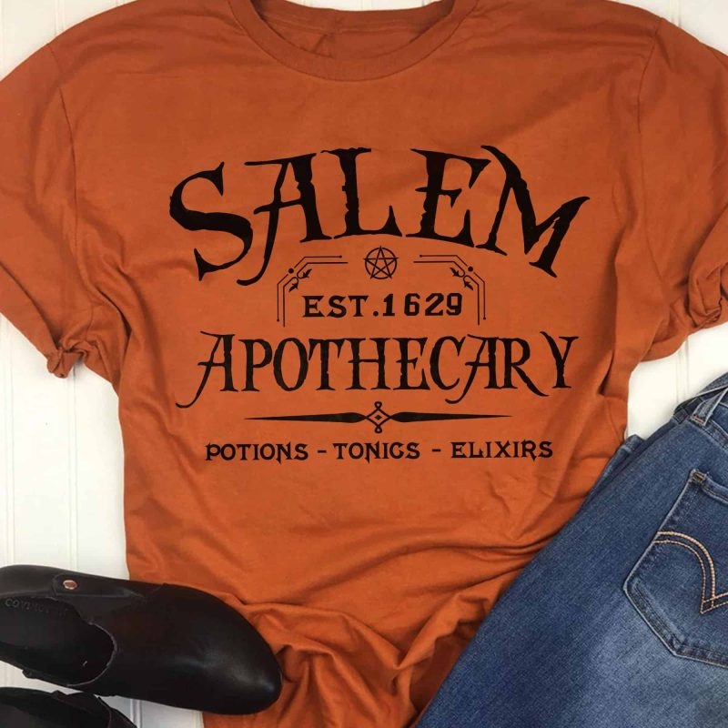 Toperth Salem EST.1629 Apothecary Potions - Tonics - Elixirs - Witch T-Shirt – Toperth