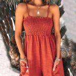 Toperth Off the Shoulder Red Jumpsuits – TOPERTH