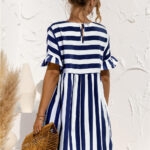 Toperth Striped Loose Short Dress – TOPERTH