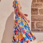 Toperth Halter Straps Printed Long Dresses – TOPERTH