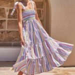 Toperth Halter Striped Printed Skirt Dress – TOPERTH