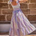 Toperth Halter Striped Printed Skirt Dress – TOPERTH