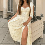 Toperth Sling Sleeveless Floral Split Dress – TOPERTH