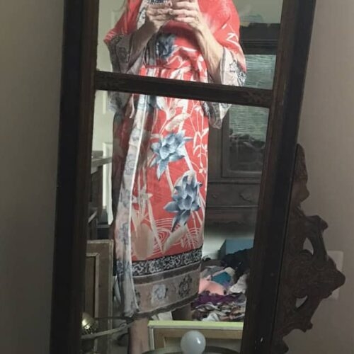 Toperth Bohemian Kaftan Floral Cover-Up photo review