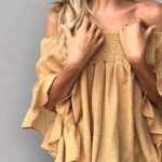 Toperth Ruffles Off Shoulder Casual Blouses Tops – TOPERTH Toperth Ruffles Off Shoulder Casual Blouses Tops – TOPERTH