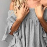 Toperth Ruffles Off Shoulder Casual Blouses Tops – TOPERTH