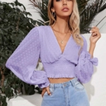 Toperth V-Neck Long Sleeve Polka Dot Chiffon Blouse Shirt – TOPERTH Toperth V-Neck Long Sleeve Polka Dot Chiffon Blouse Shirt – TOPERTH