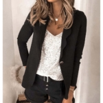 Toperth Solid Color Business Petal Collar Blazer – TOPERTH Toperth Solid Color Business Petal Collar Blazer – TOPERTH