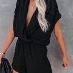 Toperth Solid Color Crinkled Pocketed Romper – TOPERTH Toperth Solid Color Crinkled Pocketed Romper – TOPERTH
