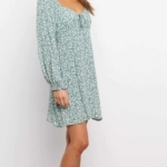 Toperth Long Sleeve Print Mini Dress – TOPERTH