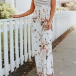 Toperth Summer Stripe Floral Maxi Dress – TOPERTH