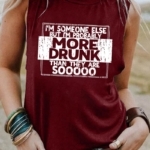 Toperth I'm Someone Else But I'm Probably More Drunk Tank Top – TOPERTH