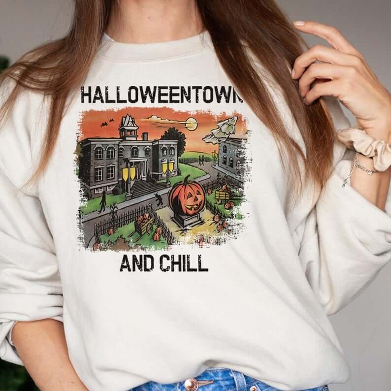 Toperth Halloweentown and Chill Crewneck Sweatshirt – Toperth