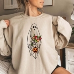 Toperth Khaki Halloween Ghost Sweatshirt – TOPERTH