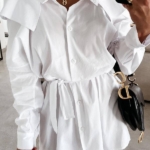 Toperth Long-Sleeved Button-Down Shirt Dress – TOPERTH