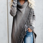 Toperth Casual Striped Plus Size Sweater Coat – TOPERTH
