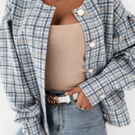 Toperth Fall Casual Button Up Plaid Jacket – TOPERTH