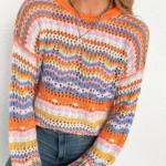 Toperth Rainbow Striped Pullover Sweater – TOPERTH