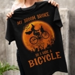 Toperth Classic My Broom Broke So I Ride A Bicycle T-Shirt – TOPERTH