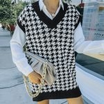Toperth V-Neck Knitted Vest Sleeveless Sweater Dress – TOPERTH