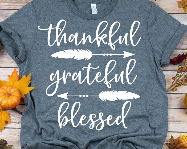 Toperth Thankful Grateful Blessed T-Shirt – Toperth