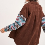 Toperth Aztec Shackets Print Long Sleeve Corduroy Jacket – TOPERTH
