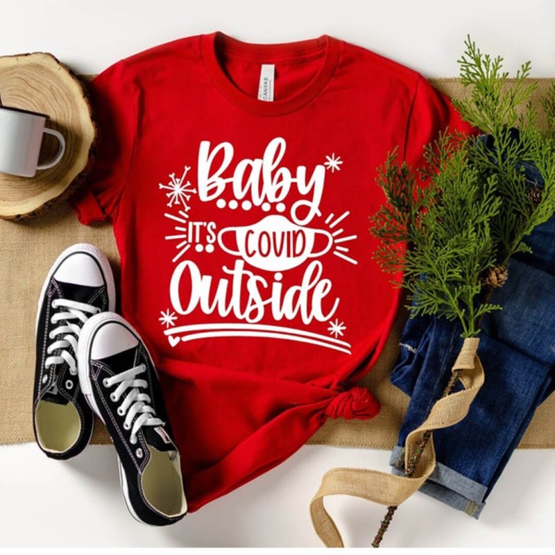 Toperth Christmas Baby its Covid Outside T-Shirt – Toperth