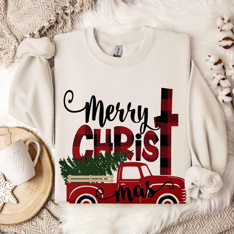 Toperth Merry Christmas Jesus Sweatshirt – Toperth