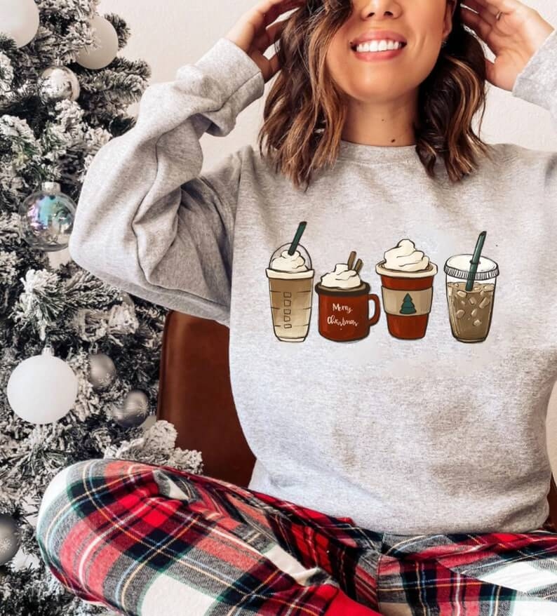 Toperth Christmas Winter Cozy Coffee Sweatshirts – Toperth