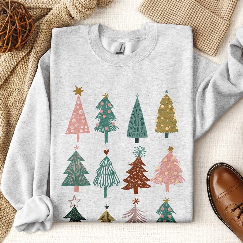 Toperth Boho Christmas Trees Sweatshirts – Toperth