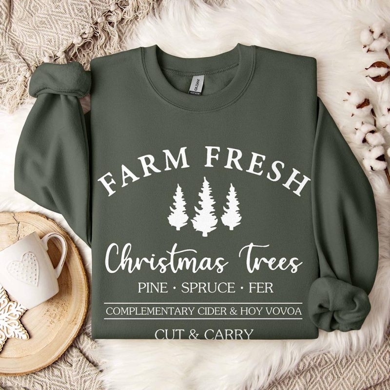 Toperth Christmas Farm Fresh Christmas Sweatshirts – Toperth