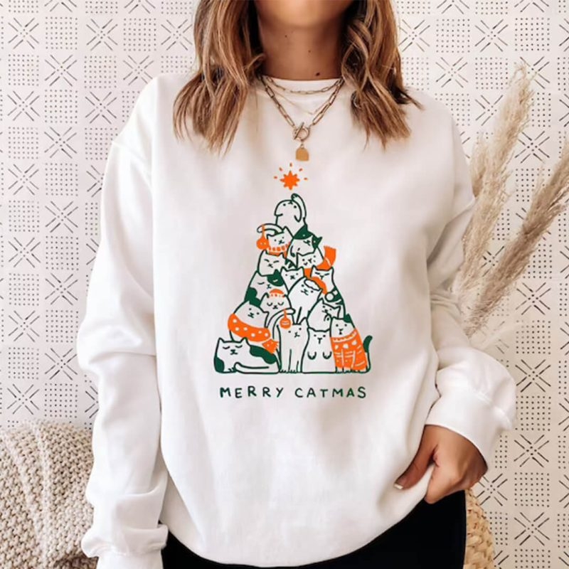 Toperth Merry Catmas Christmas Sweatshirt – Toperth