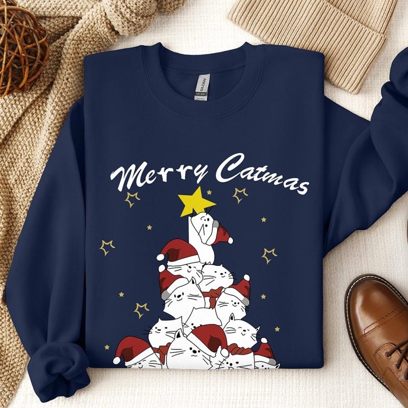 Toperth Christmas Merry Catmas Sweatshirt – Toperth