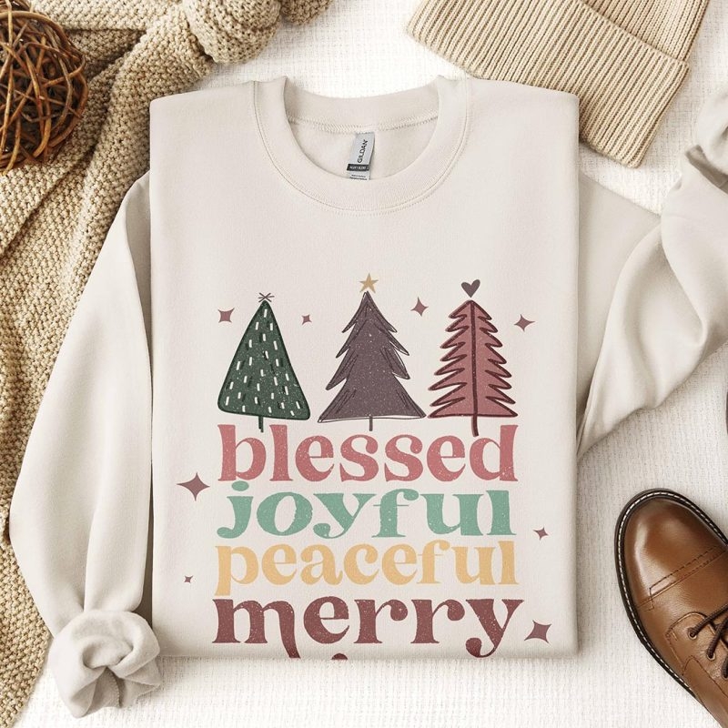 Toperth Christmas Blessed Joyful Sweatshirt – Toperth