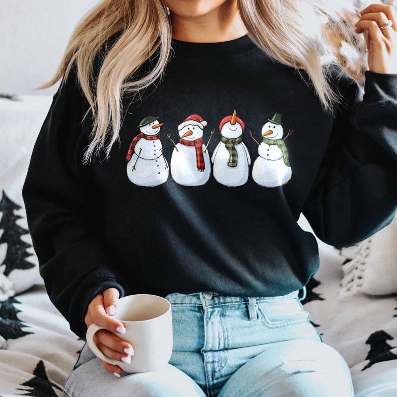 Toperth Cute Christmas Snowman Sweatshirt – Toperth