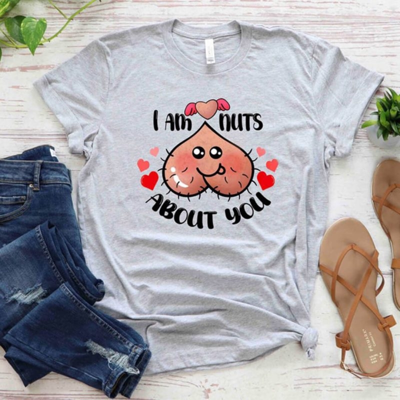 Toperth Valentines I Am Nuts About You T-Shirt – Toperth
