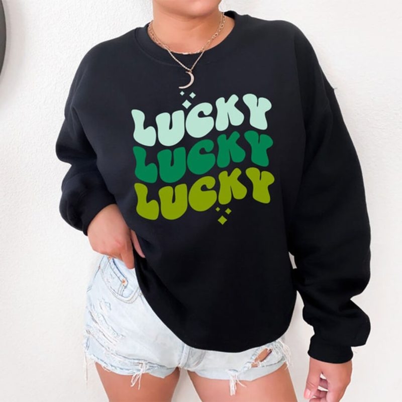 Toperth St. Patrick's Day Lucky Lucky Lucky Sweatshirt – Toperth