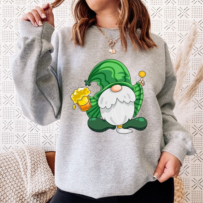 Toperth St. Patricks Day One Gnomes Drink Beer Sweatshirt – Toperth