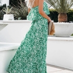 Toperth Floral Printed Strapless Tie Maxi Dress – TOPERTH