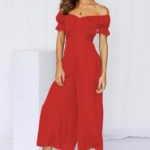 Toperth Casual Solid Color Off Shoulder Strapless Jumpsuits – TOPERTH