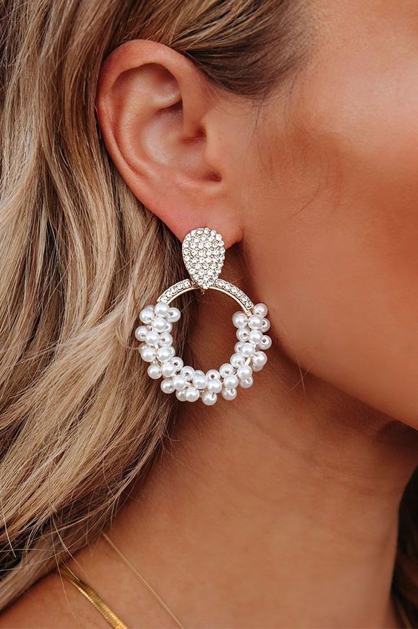 Toperth Alloy Diamond Multi-Layer Round Glass Diamond Earrings – Toperth