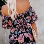 Toperth Floral Off The Shoulder Maxi Dress – TOPERTH
