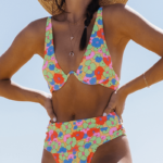 Toperth Floral Print Back Tie High Waist Bikini – TOPERTH