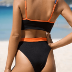 Toperth Seaside Sand Dunes Contrast High Waist Bikini Sets – TOPERTH