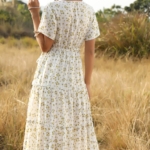 Toperth Boho Floral V-Neck Maxi Dress – TOPERTH