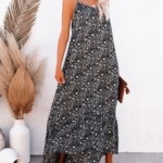 Toperth Floral Print High Low Ruffle Maxi Dress – TOPERTH
