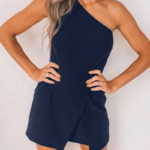 Toperth Forgetting The Past One Shoulder Romper – TOPERTH