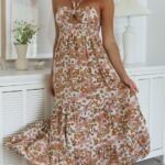 Toperth Backless Print Maxi Dress – TOPERTH