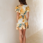 Toperth V-Neck Irregular Skirt Straps Printed Dress – TOPERTH