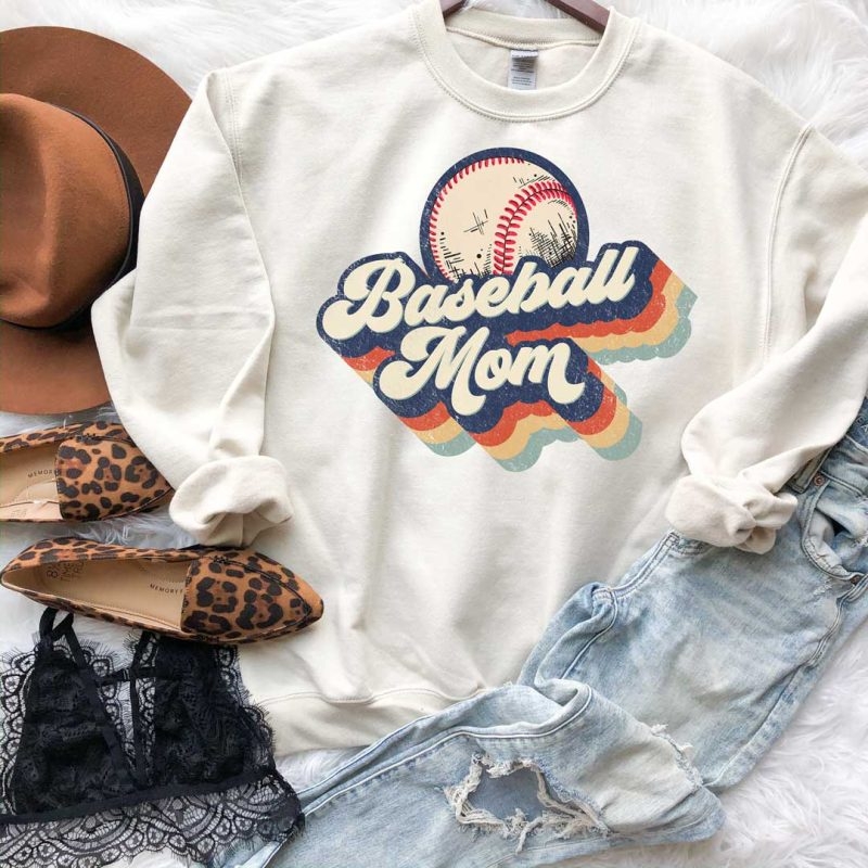 Toperth Retro Baseball Mom Sweatshirts – Toperth
